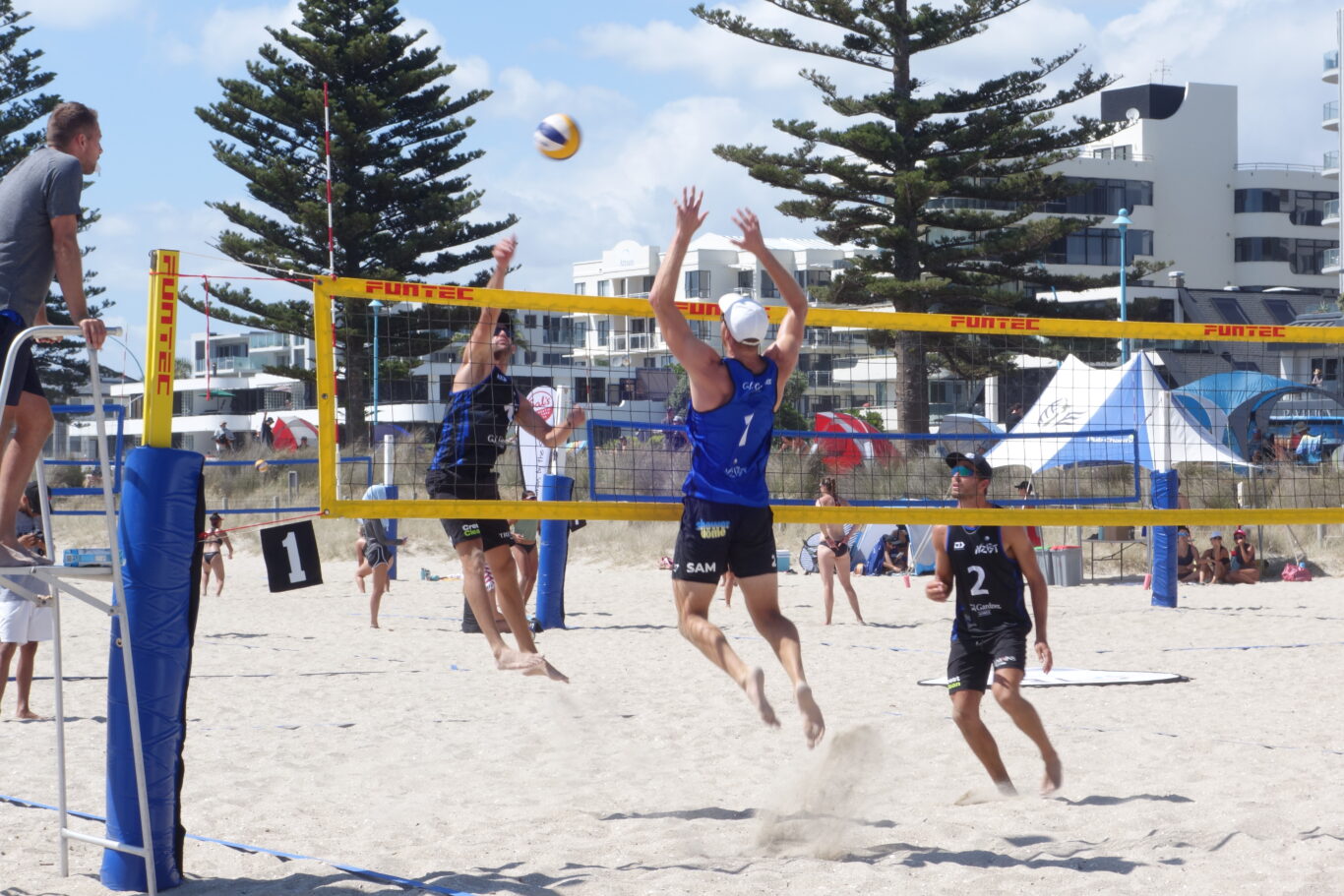 J. Gardner Homes NZ Beach Volleyball Tour Mount Maunganui action.