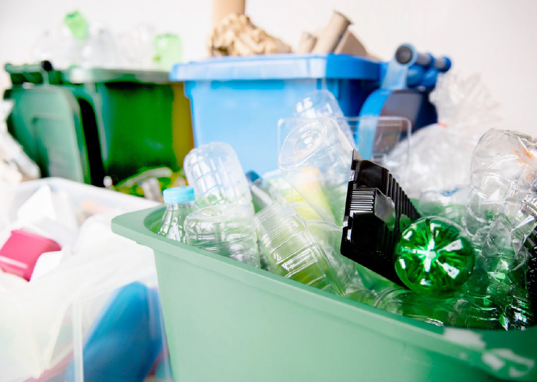 Clean plastics ready to recycle