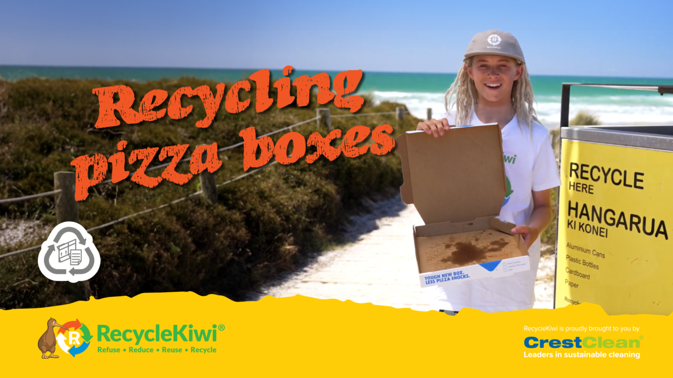 RecycleKiwi, recycling pizza boxes