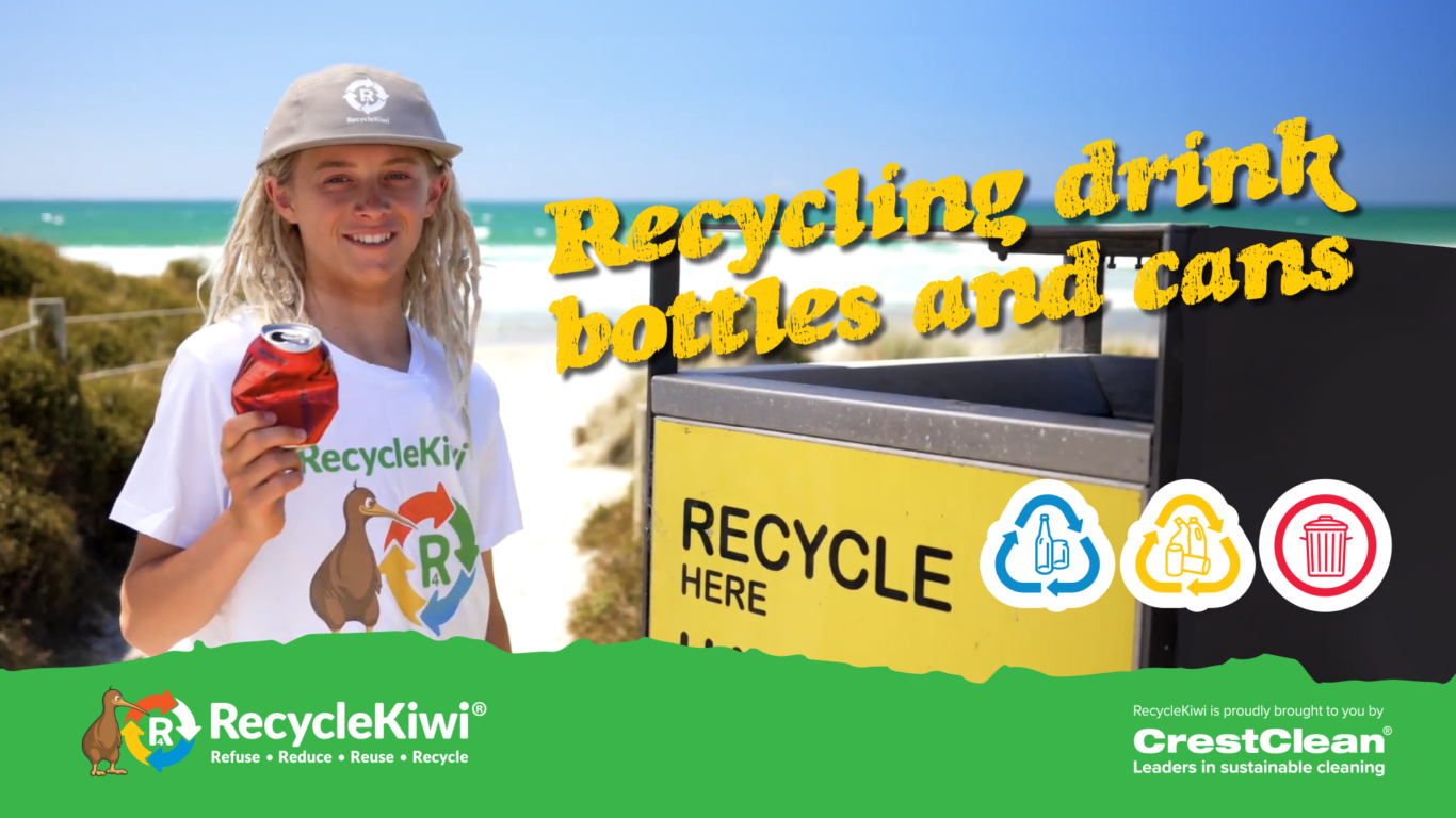 RecycleKiwi, recycling plastic bottles and cans